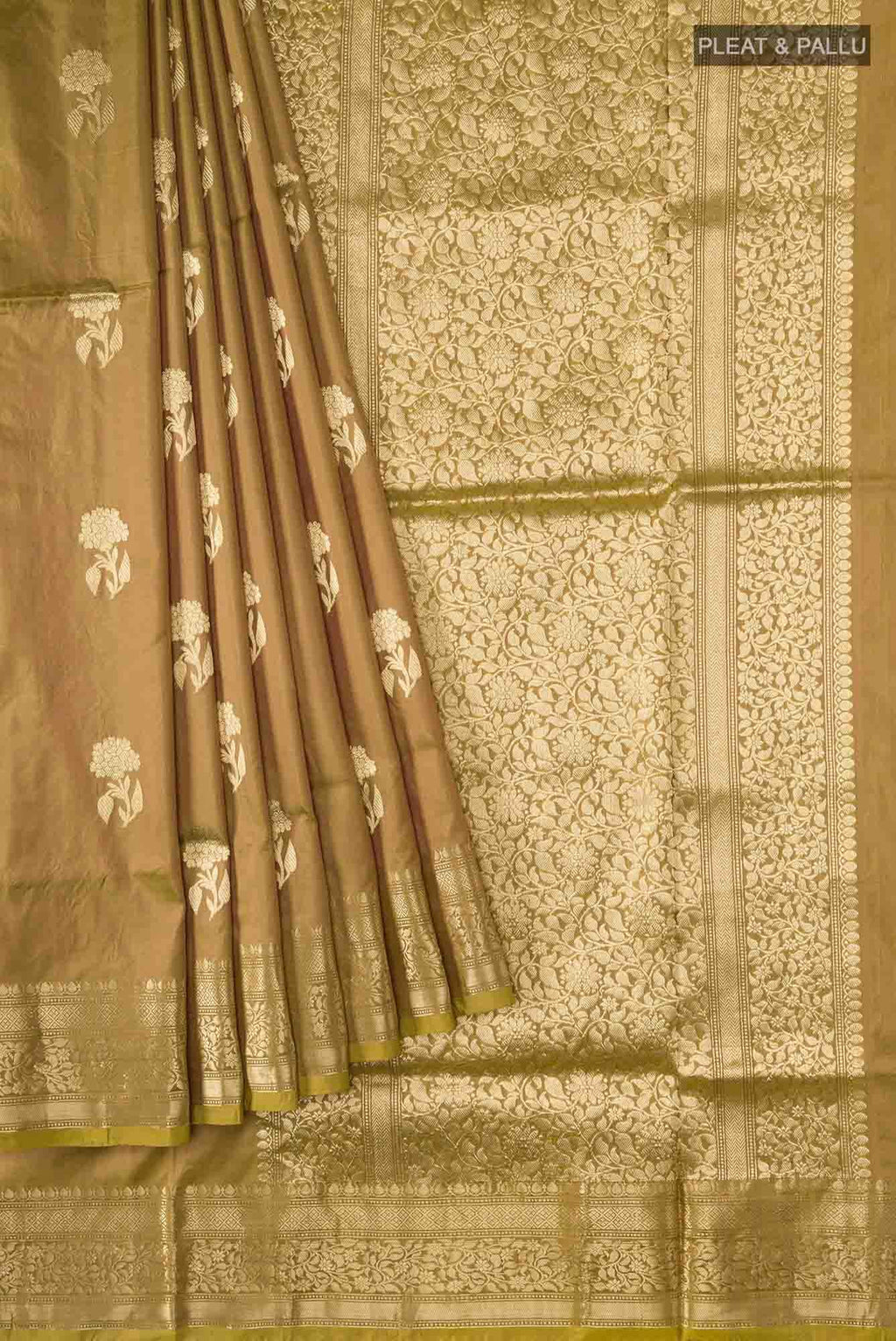 Green Banarasi Katan Silk Saree
