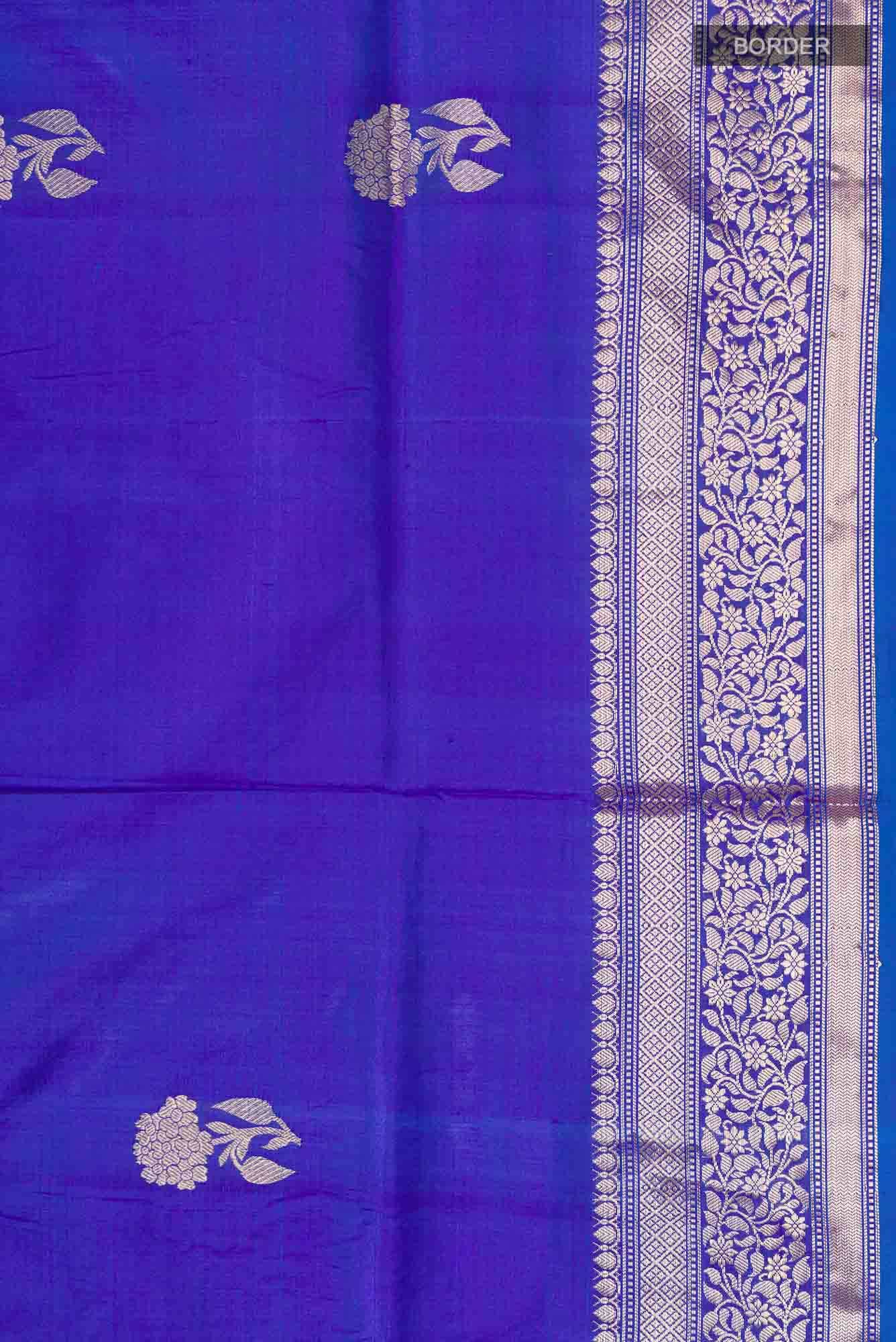 Blue Banarasi Katan Silk Saree