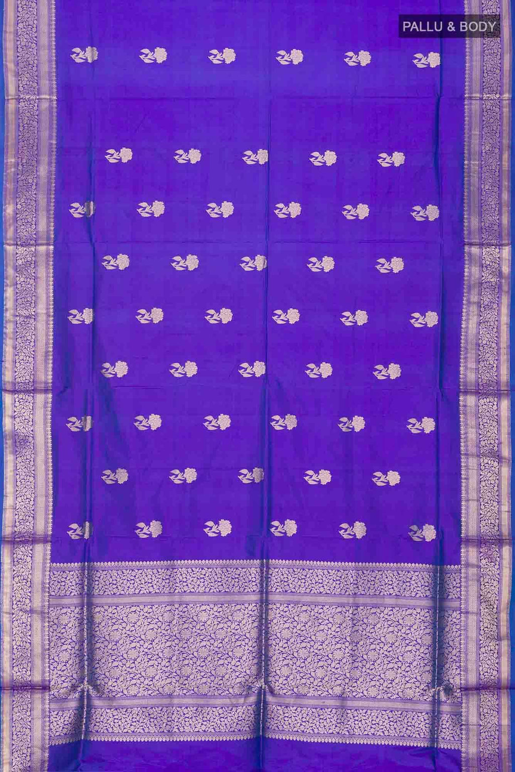 Blue Banarasi Katan Silk Saree