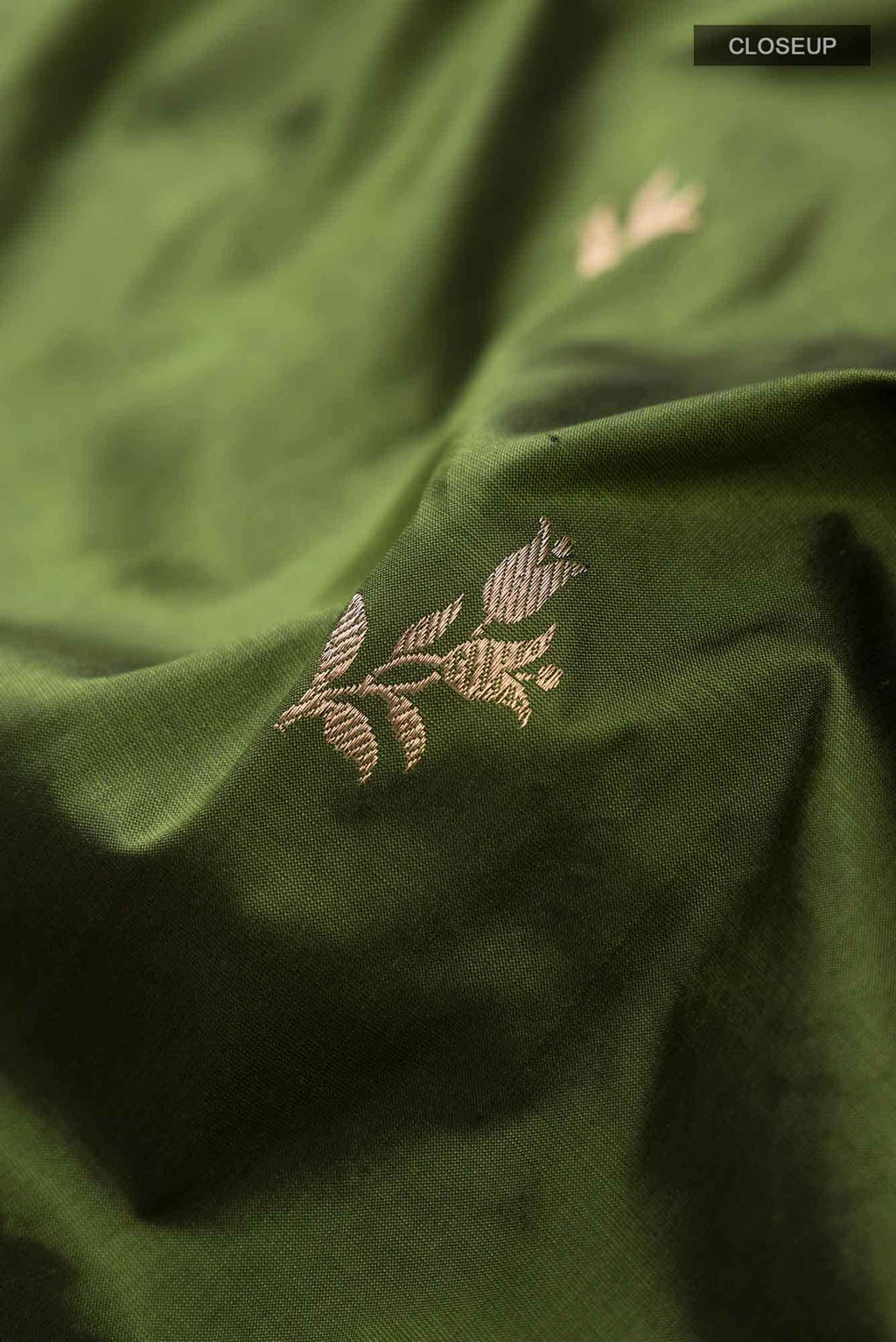 Green Banarasi Katan Silk Saree