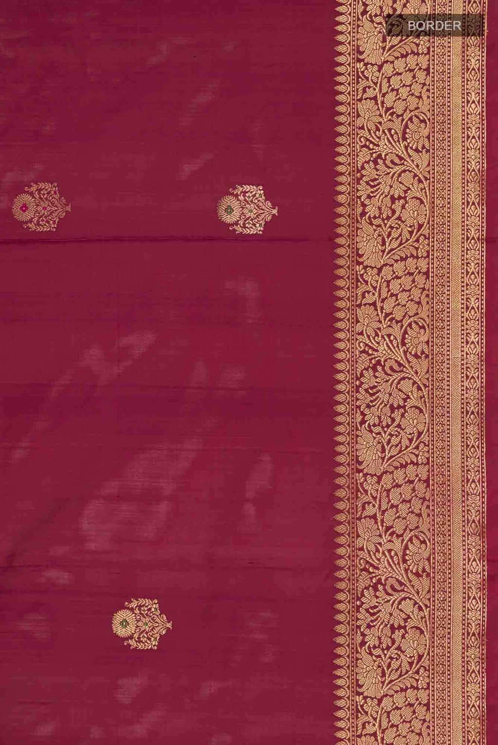 Maroon Banarasi Katan Silk Saree