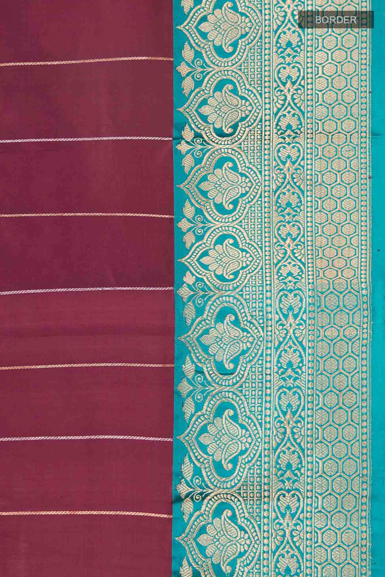Maroon Banarasi Katan Silk Saree