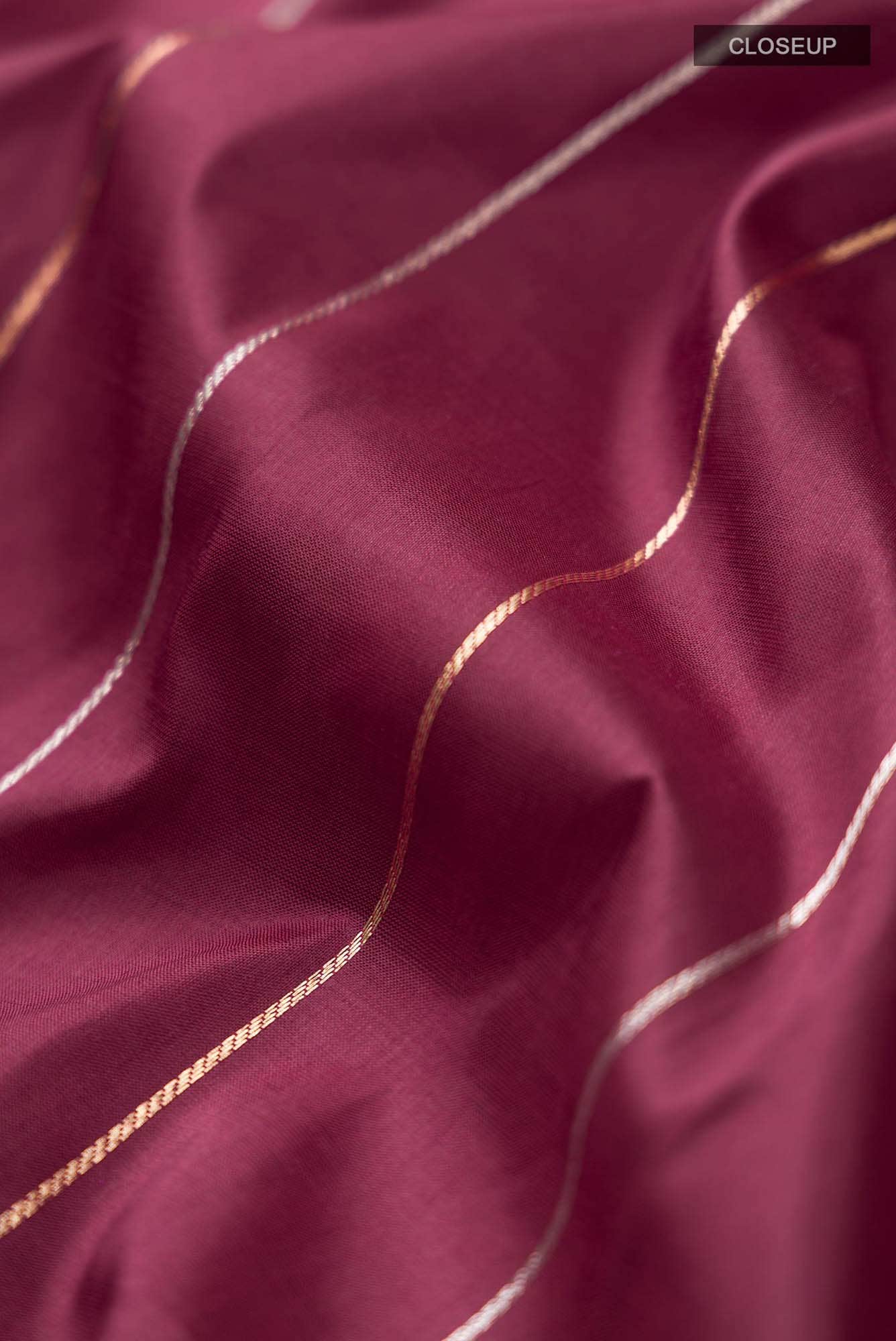 Maroon Banarasi Katan Silk Saree