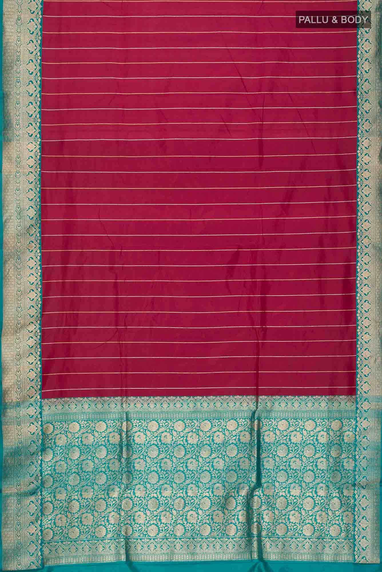 Maroon Banarasi Katan Silk Saree
