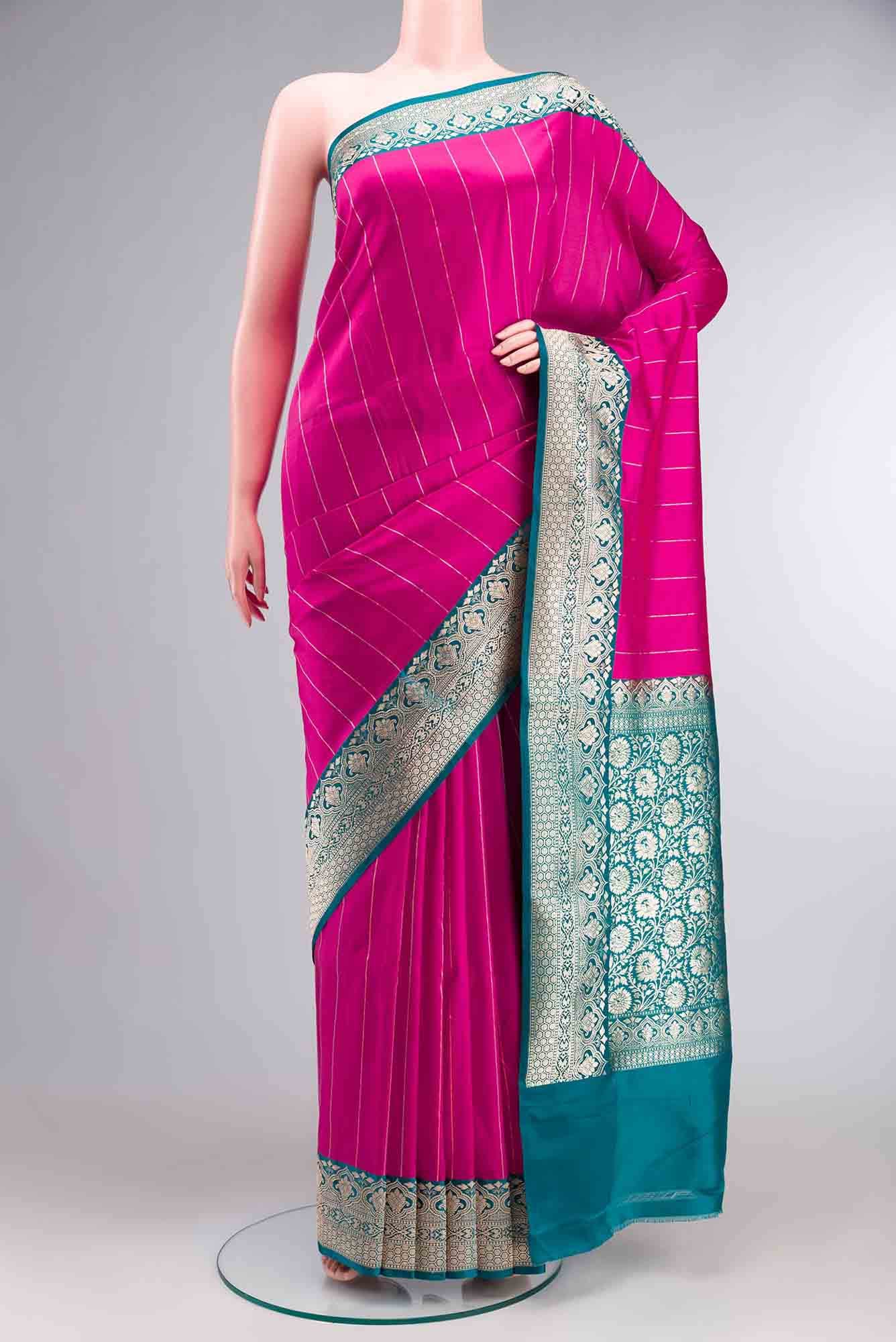 Pink Banarasi Silk Saree