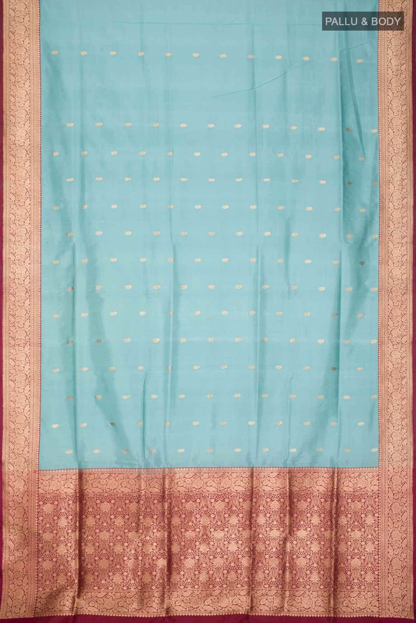 Blue Banarasi Katan Silk Saree