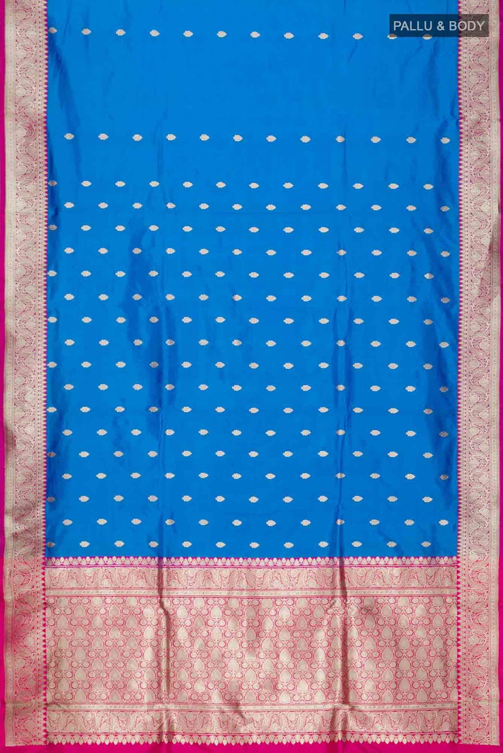 Blue Banarasi Katan Silk Saree