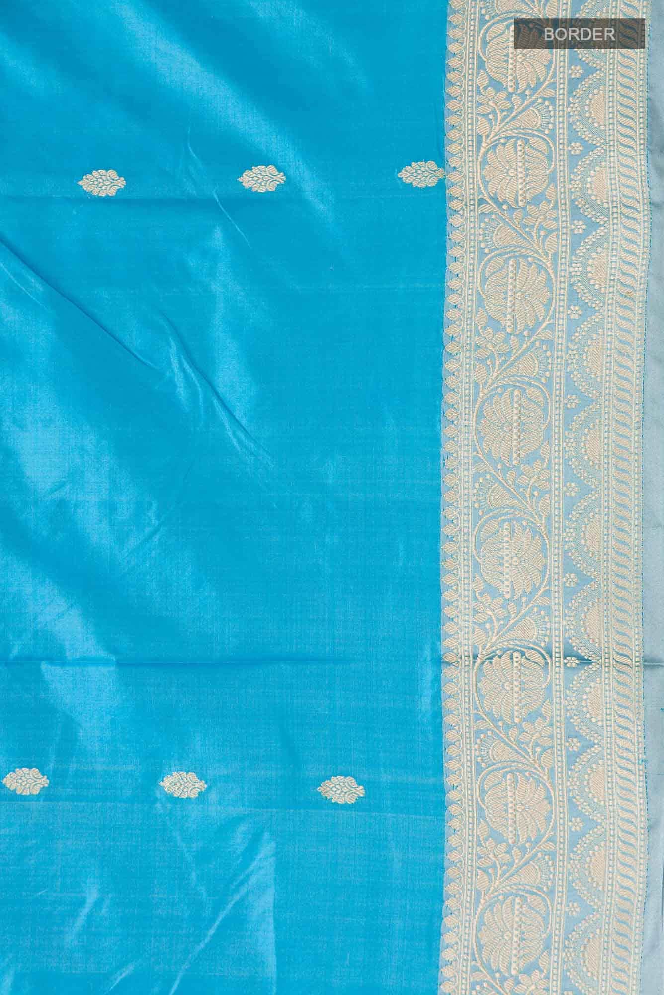 Blue Banarasi Silk Saree