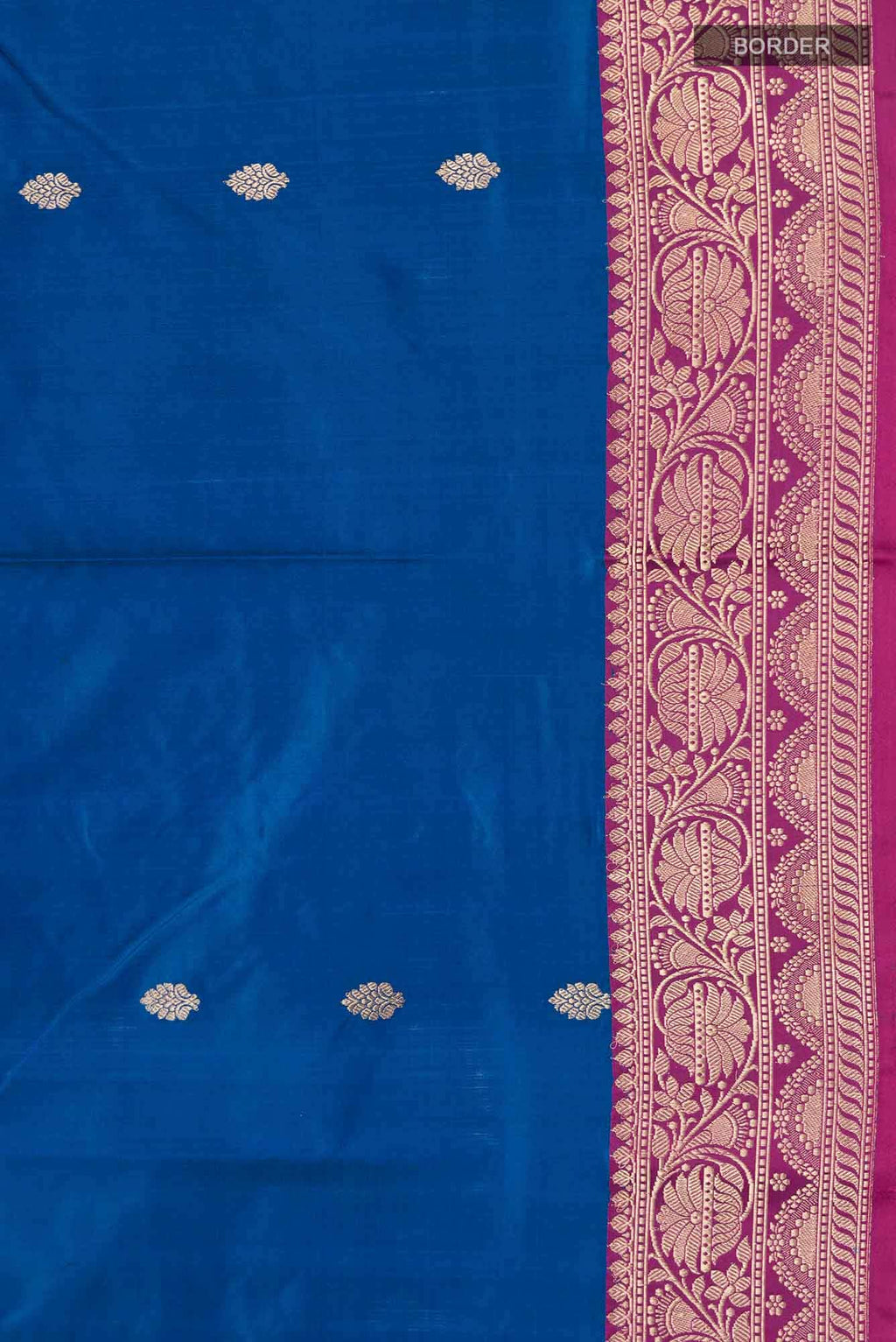 Blue Banarasi Katan Silk Saree