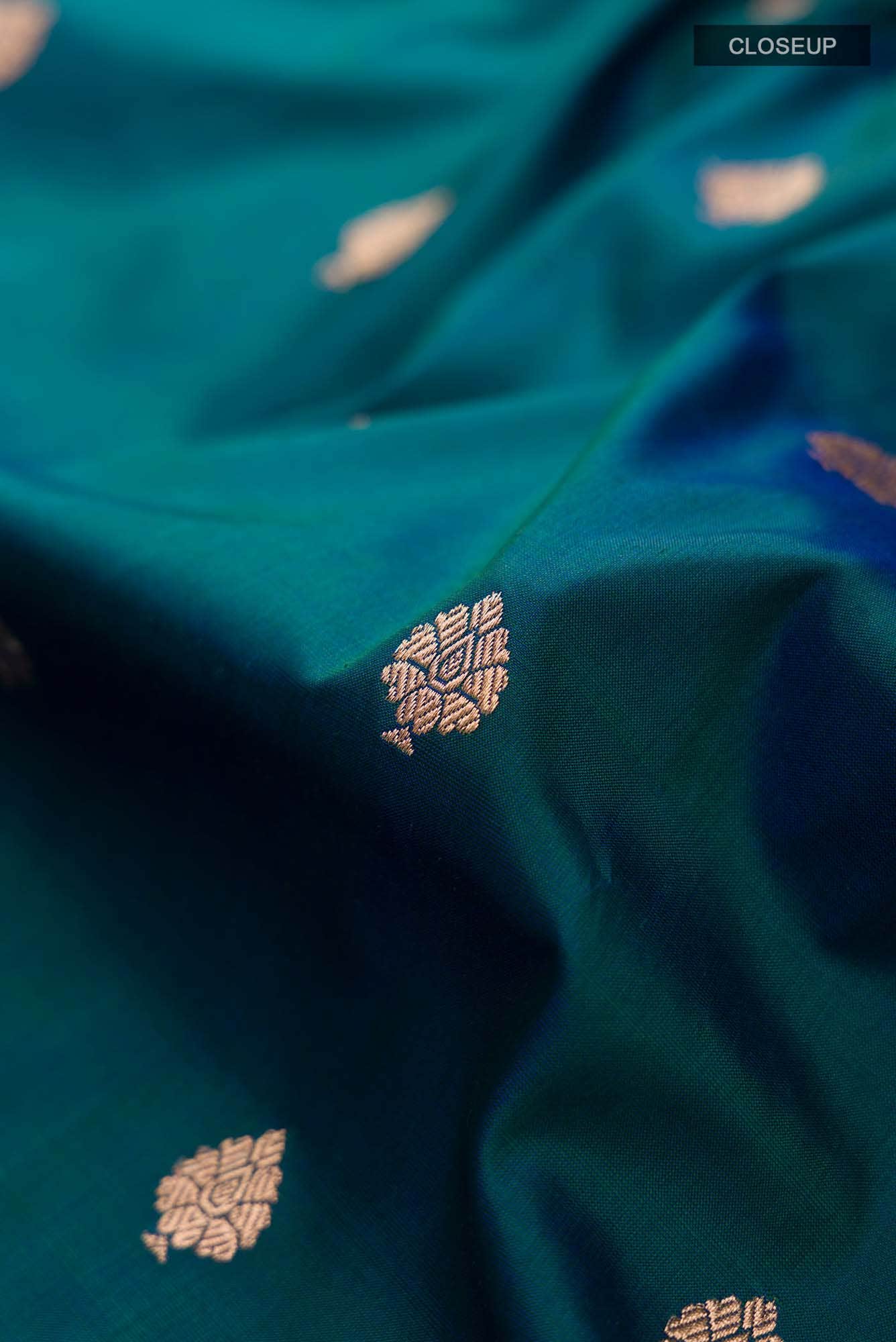 Blue Banarasi Katan Silk Saree