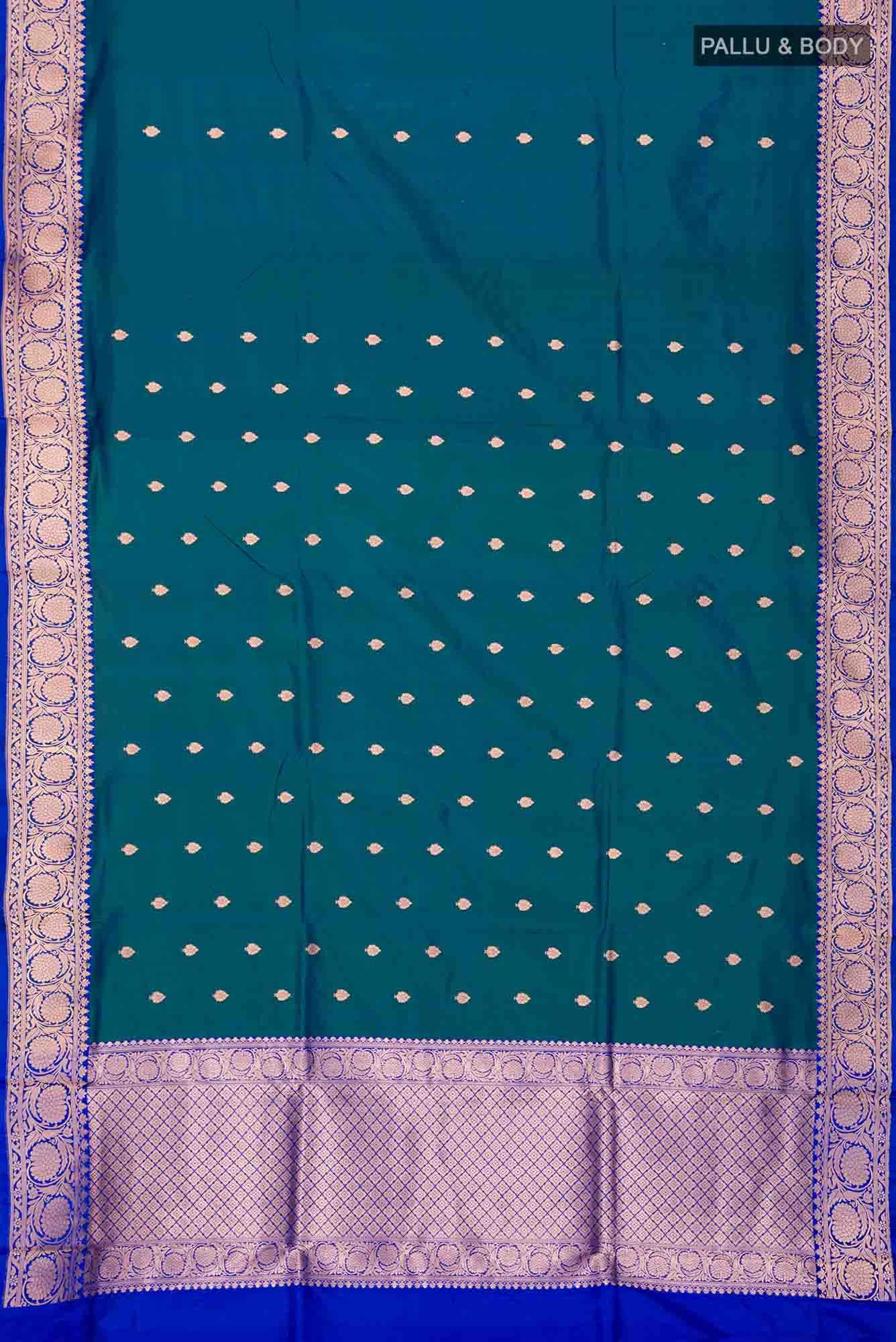 Blue Banarasi Katan Silk Saree