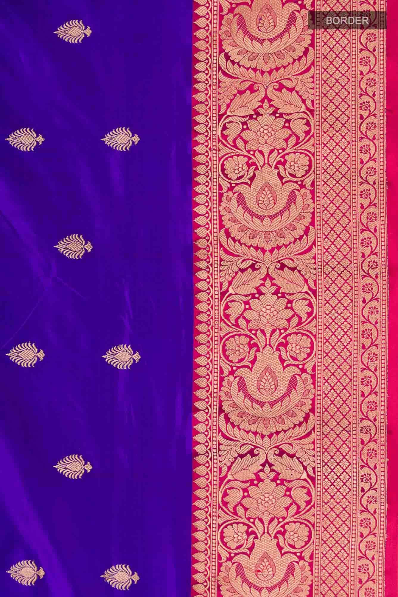 Blue Banarasi Silk Saree