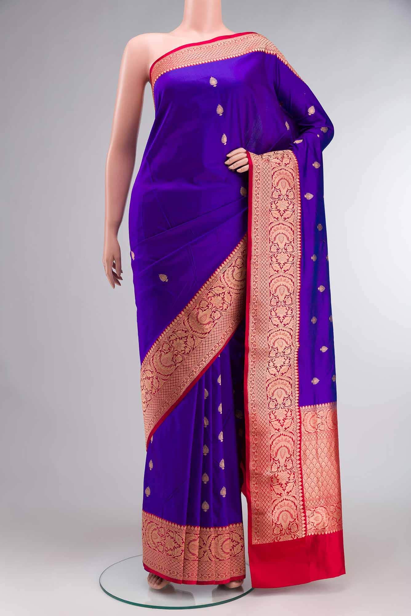 Blue Banarasi Silk Saree