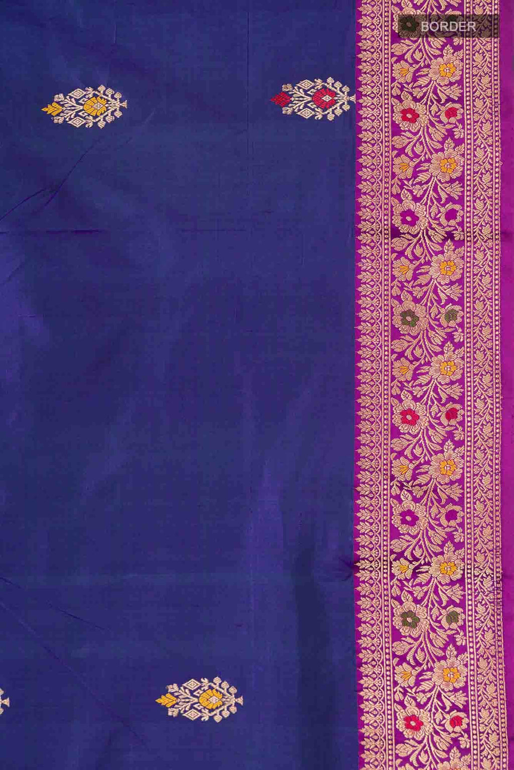 Blue Banarasi Katan Silk Saree