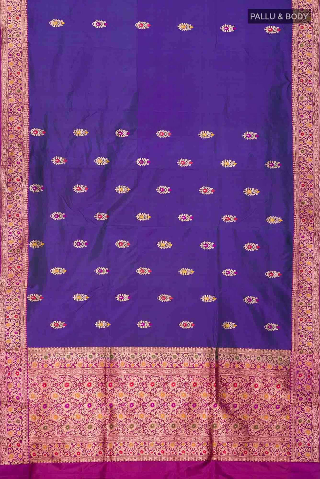 Blue Banarasi Katan Silk Saree