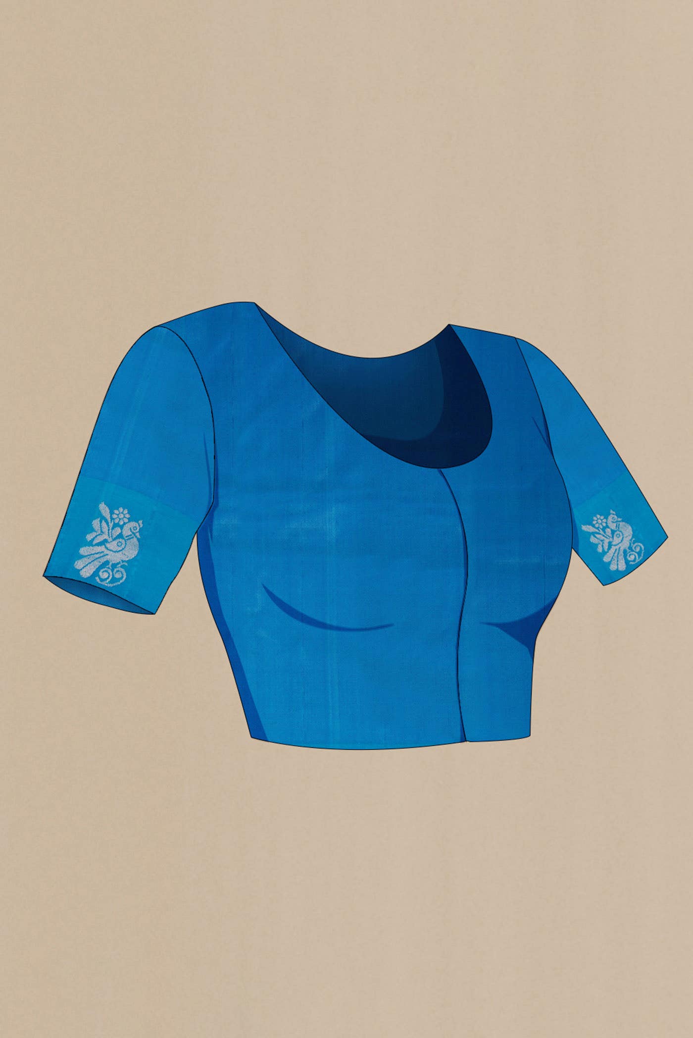 Blue Kanchipuram Silk Saree