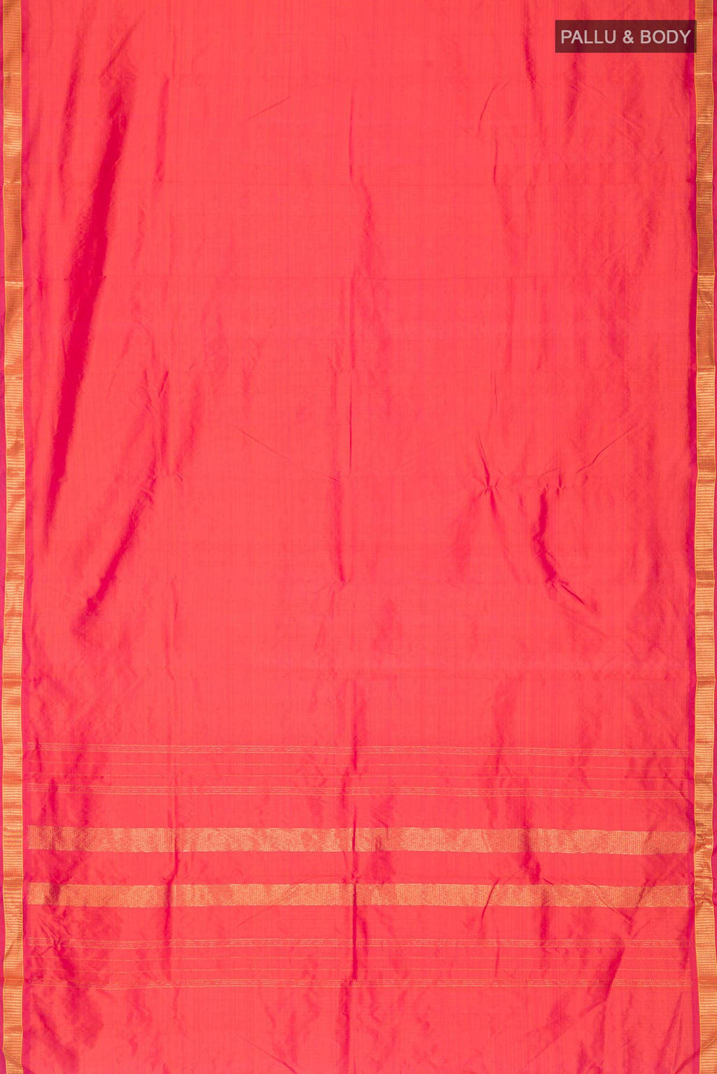 Pink with Orange Dual Tone Kanchipuram Silk Saree