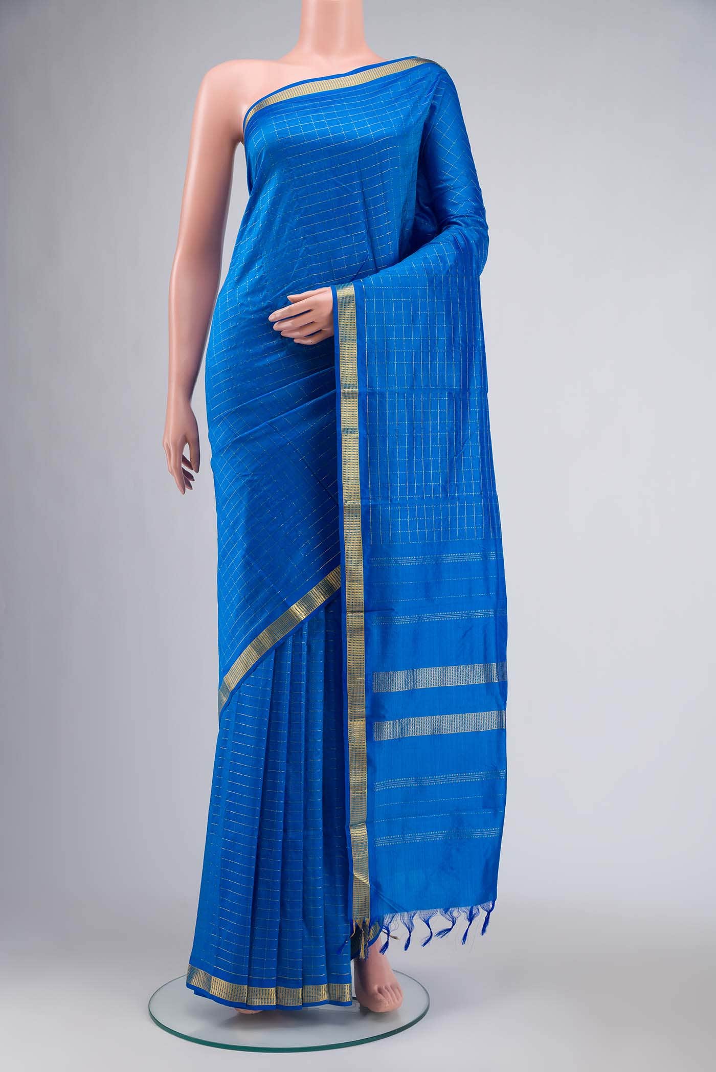 Blue Kanchipuram Silk Saree