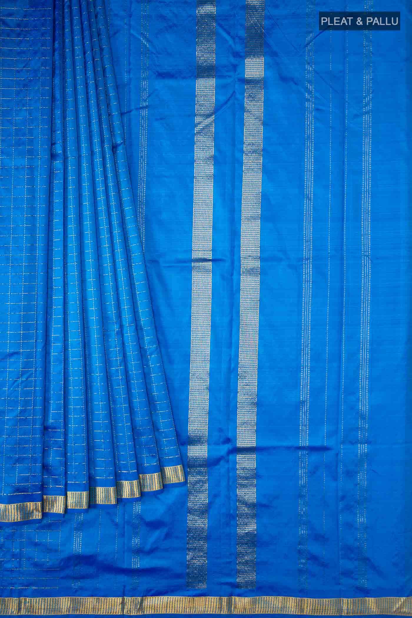 Blue Kanchipuram Silk Saree