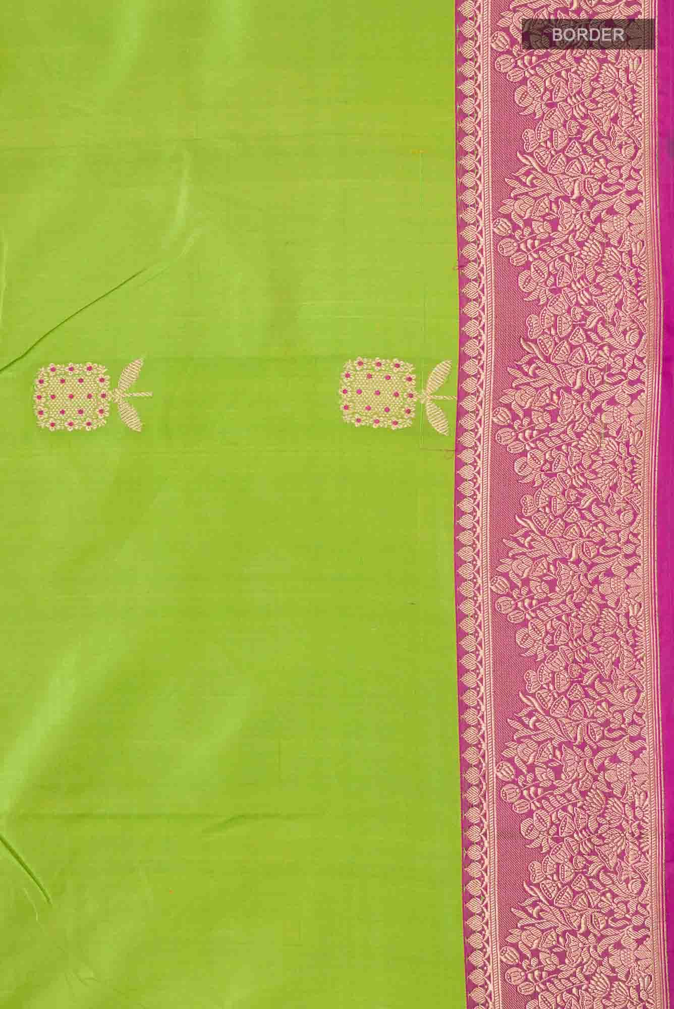 Green Banarasi Katan Silk Saree