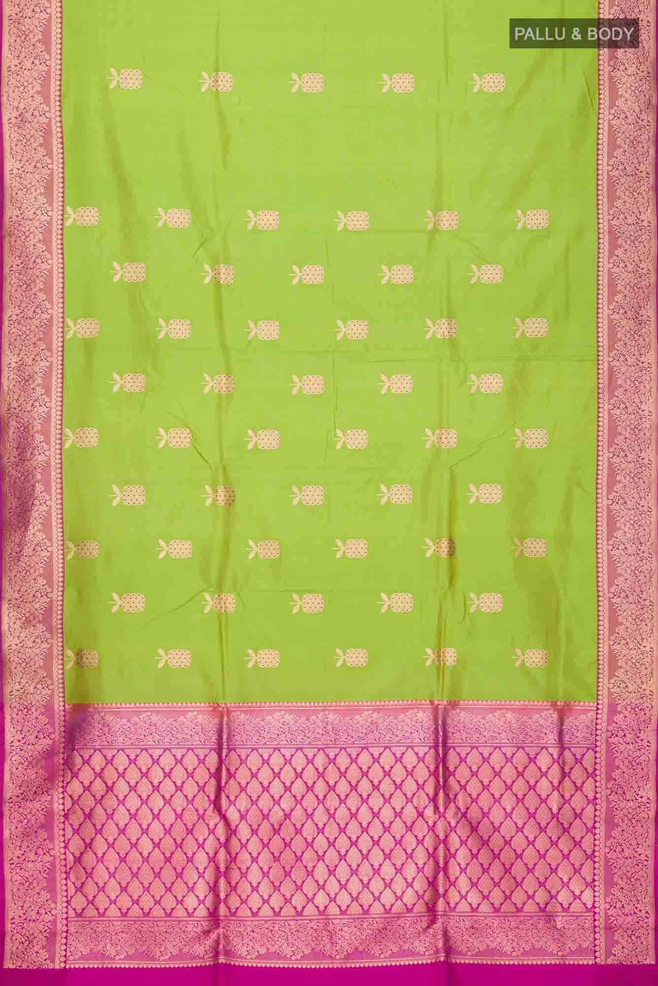 Green Banarasi Katan Silk Saree