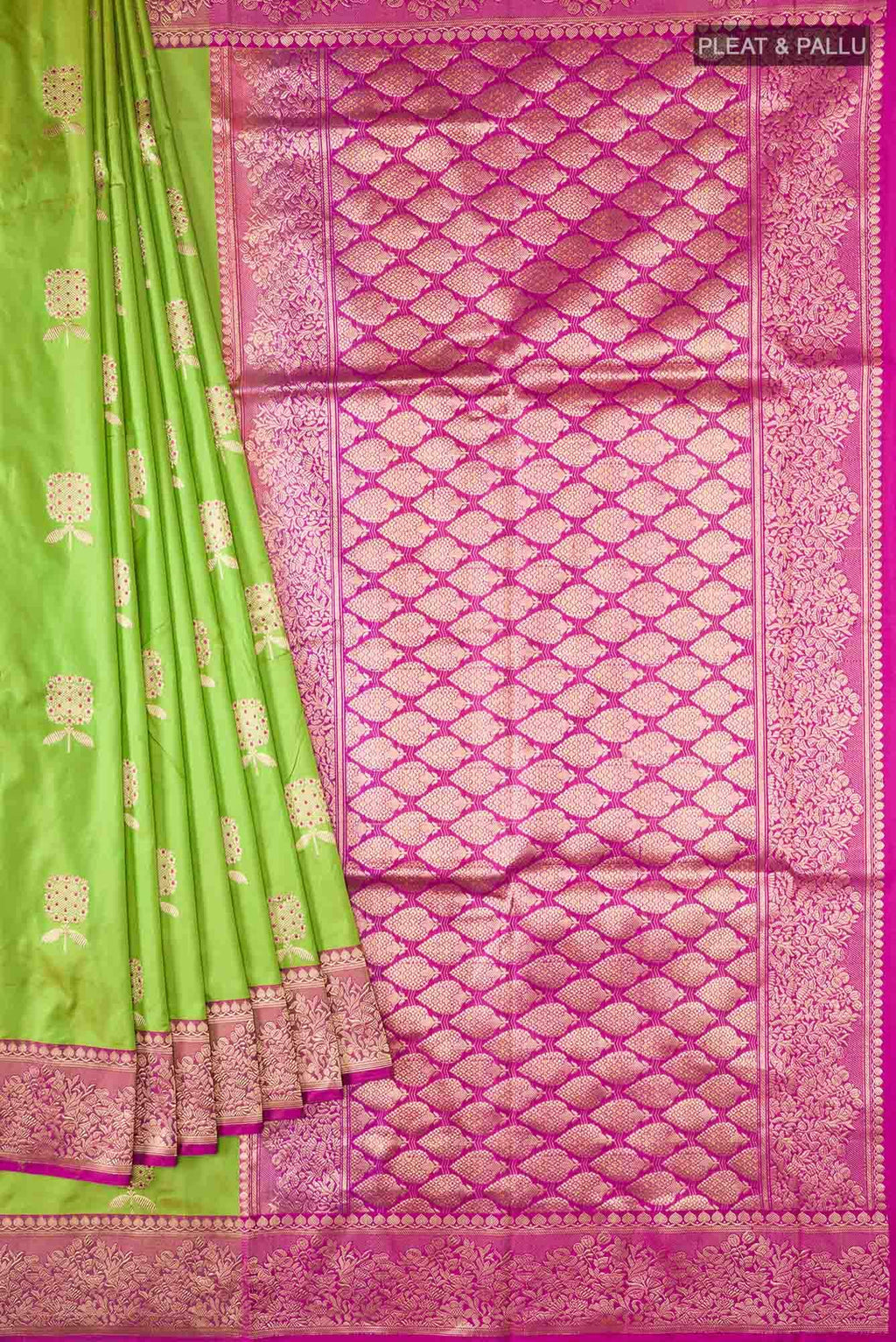 Green Banarasi Katan Silk Saree