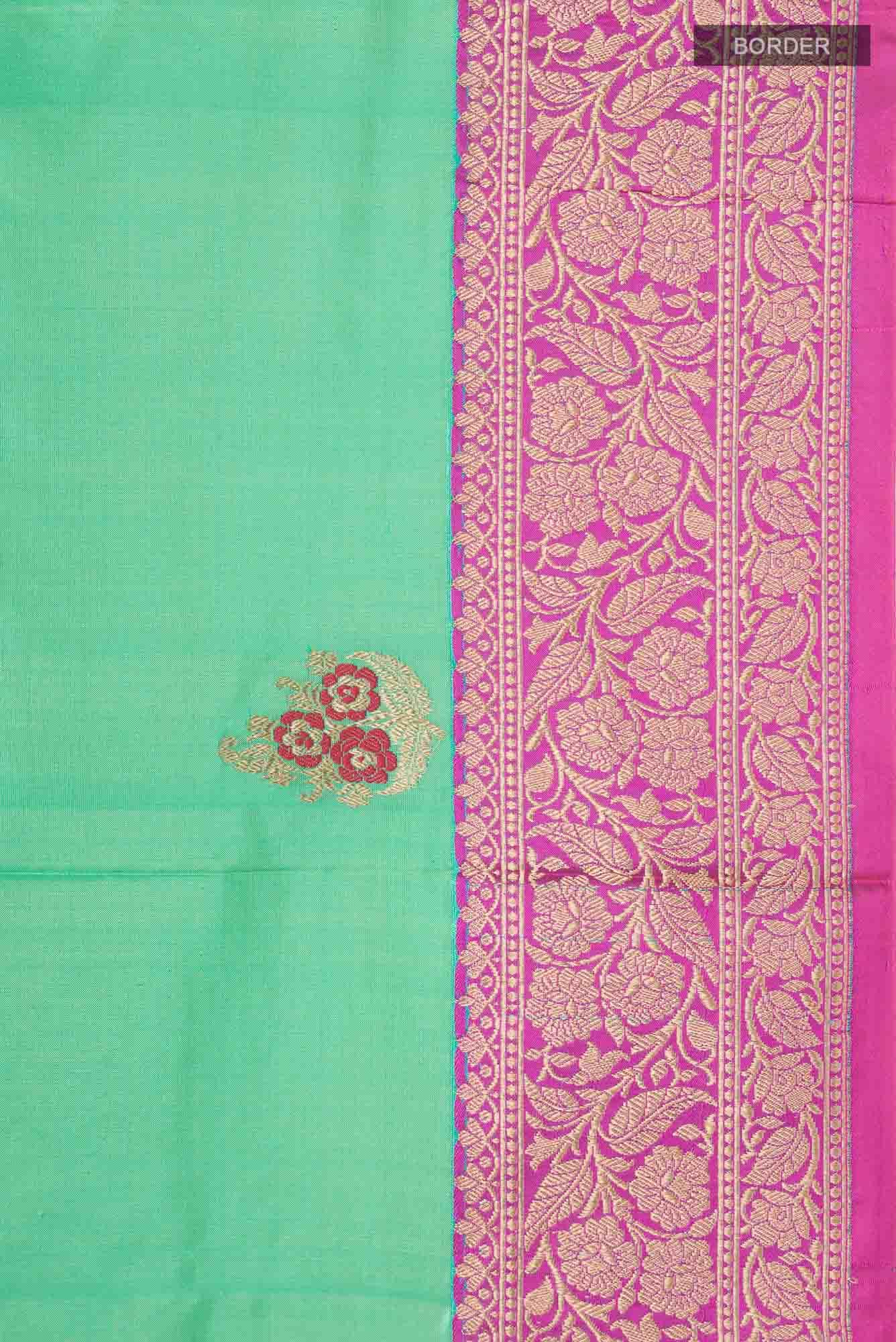 Green Banarasi Katan Silk Saree