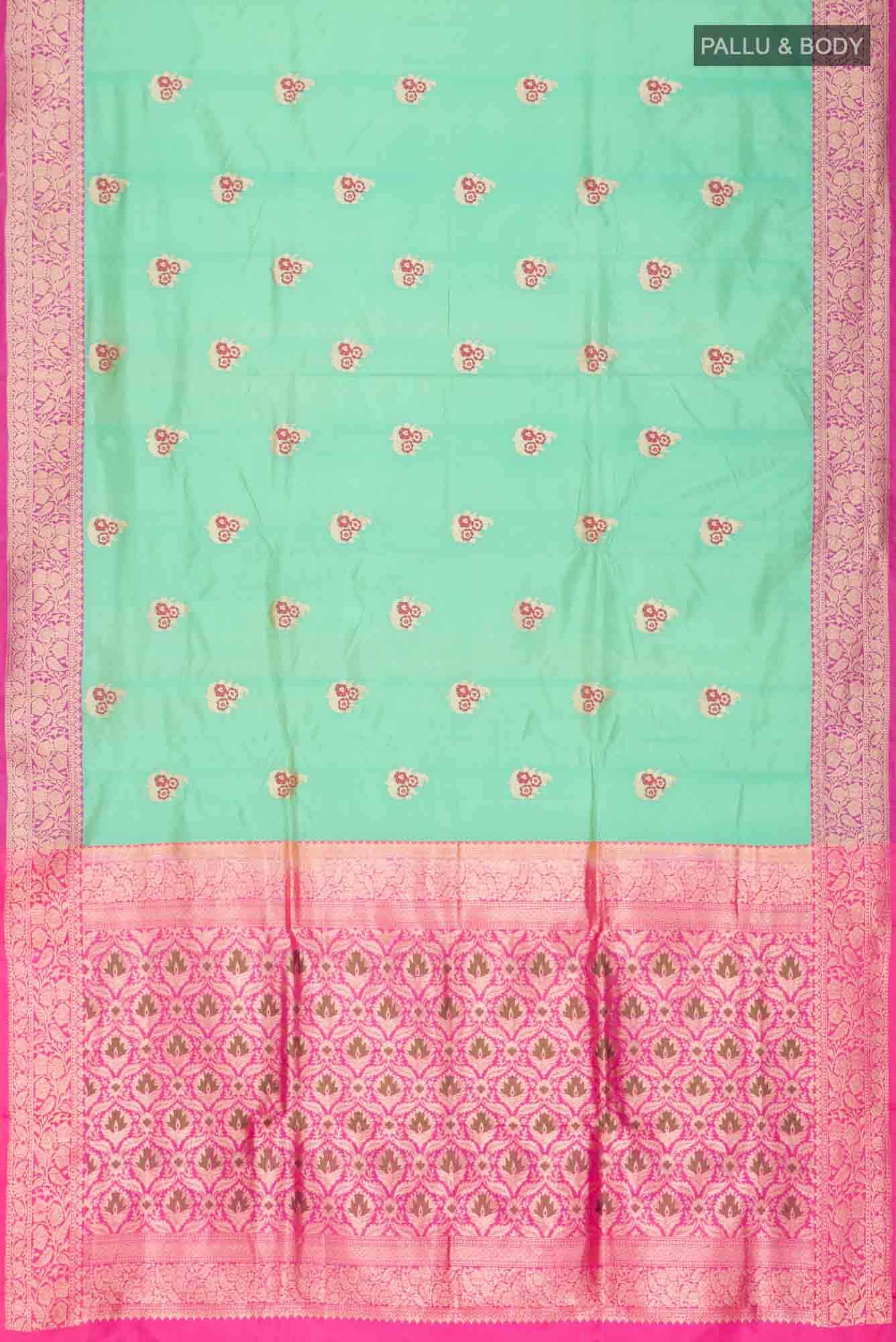 Green Banarasi Katan Silk Saree