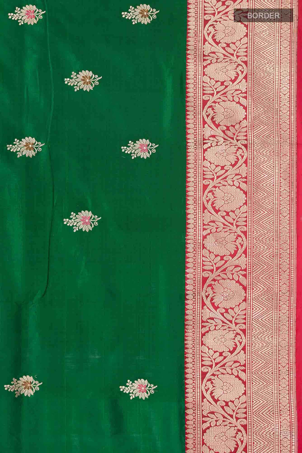 Green Banarasi Katan Silk Saree