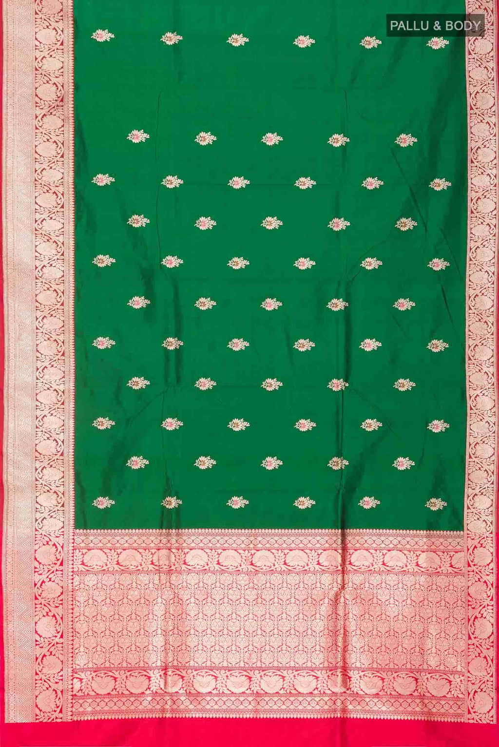 Green Banarasi Katan Silk Saree