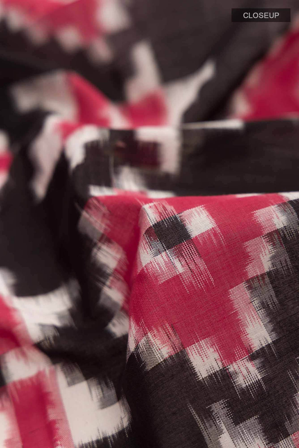 Black Pochampally Cotton Saree