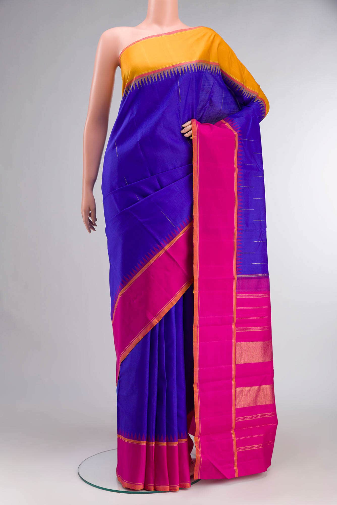 Blue Kanchipuram Silk Saree