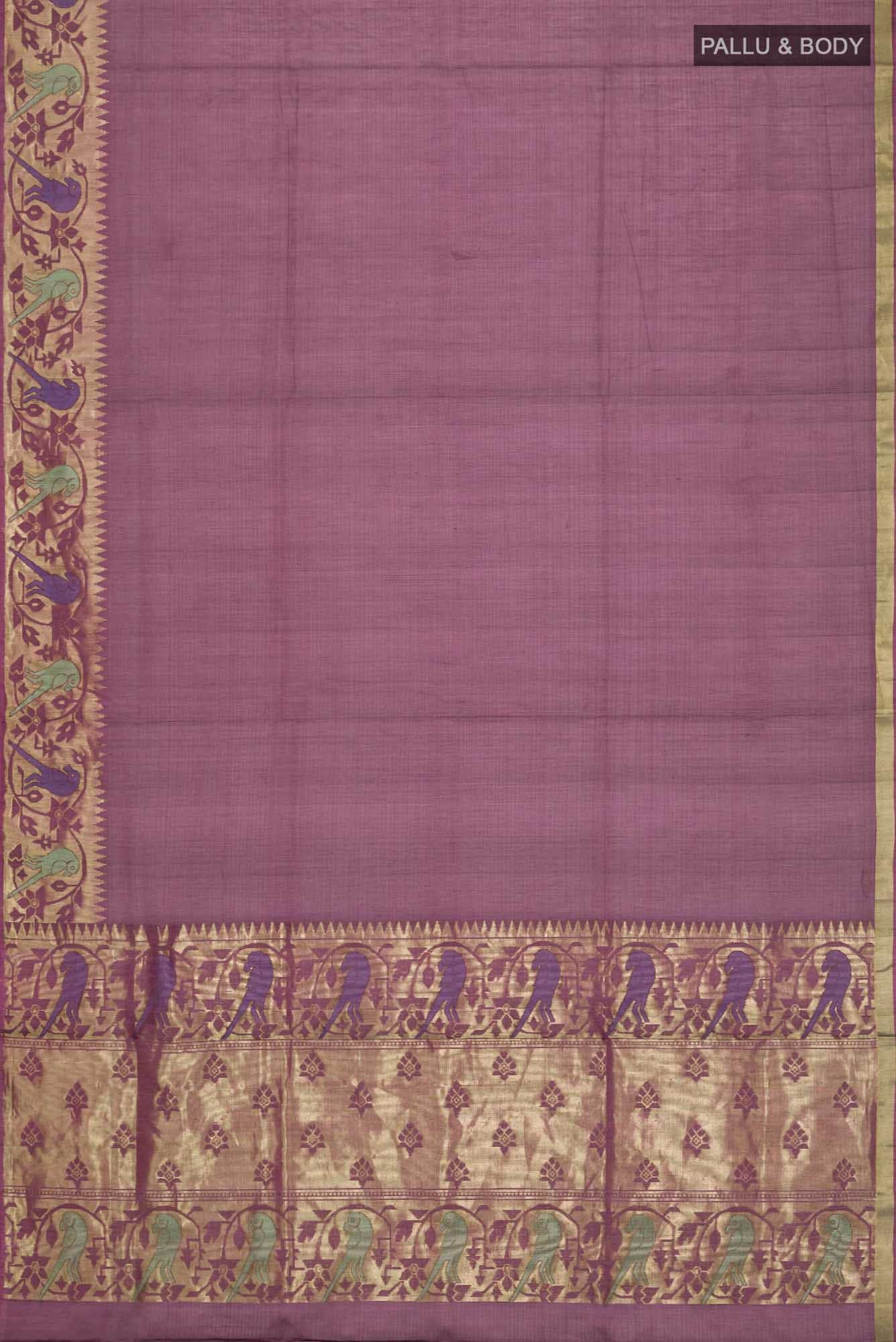 Mauve Silk Cotton Saree