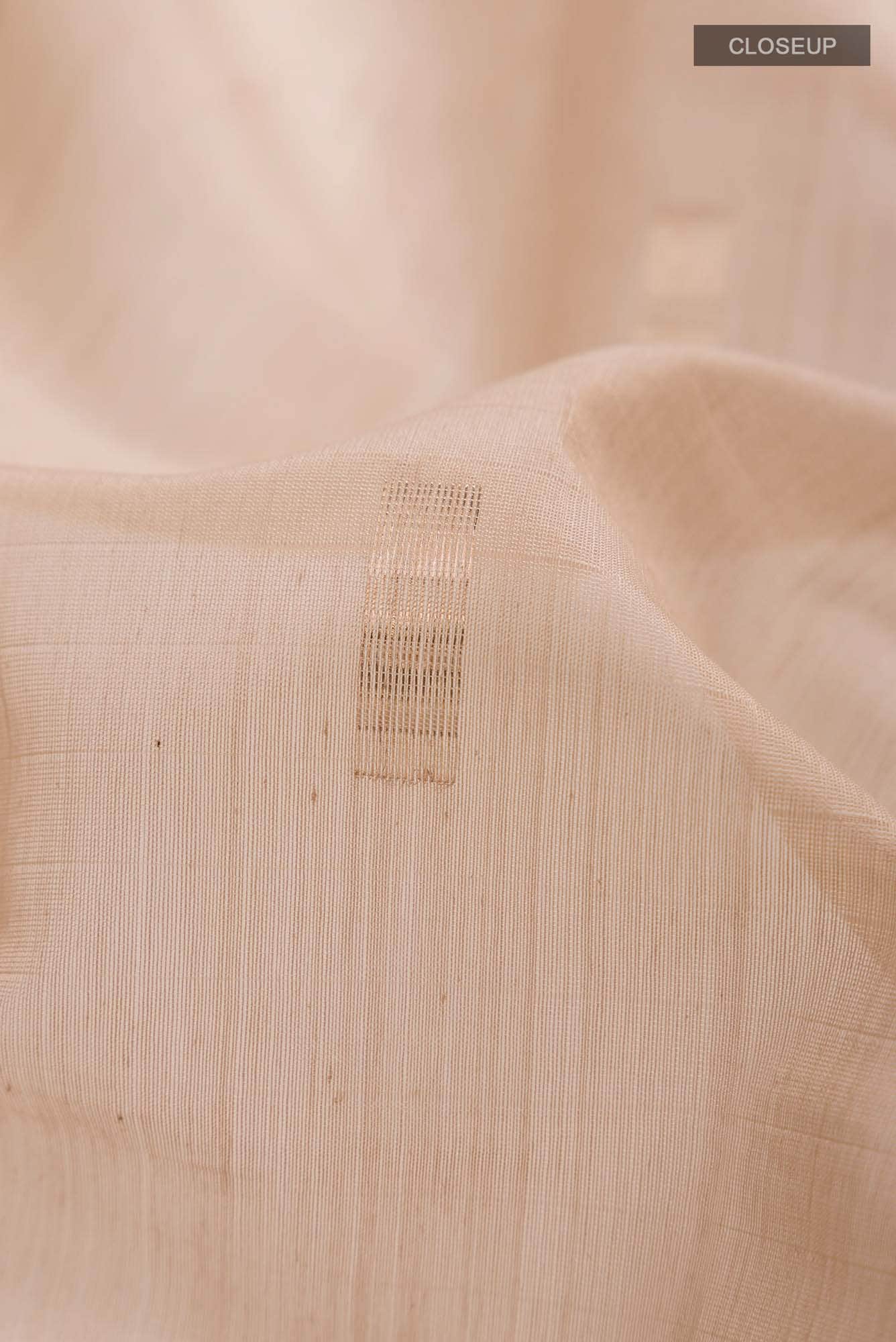 Beige Silk Cotton Saree