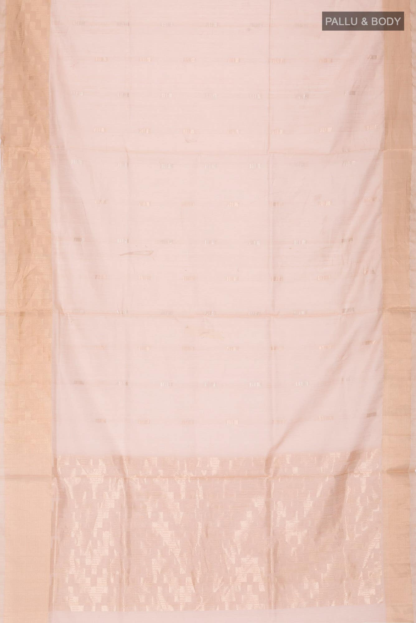 Beige Silk Cotton Saree