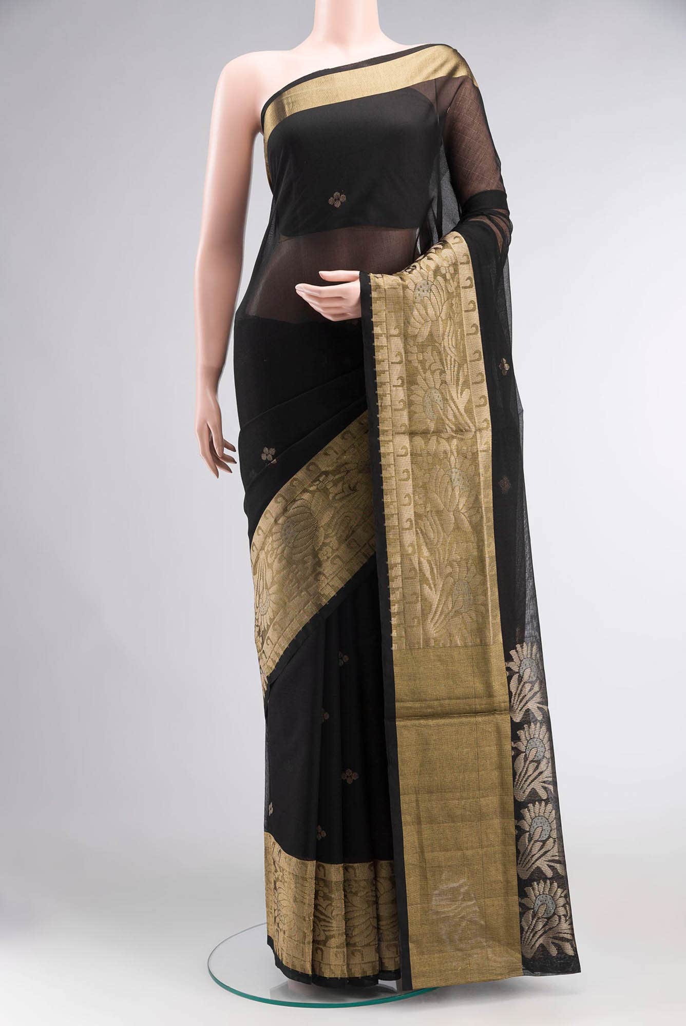 Black Silk Cotton Saree