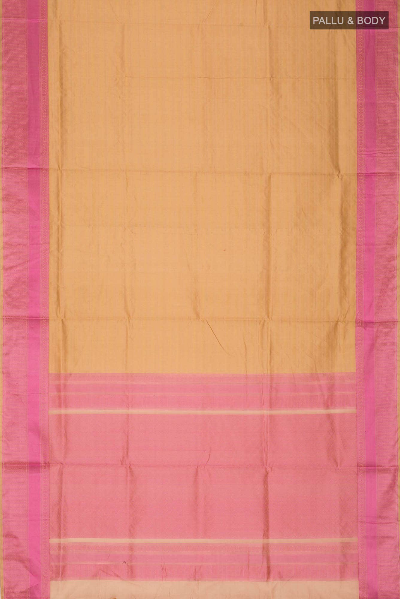 Beige Dual Tone Silk Cotton Saree