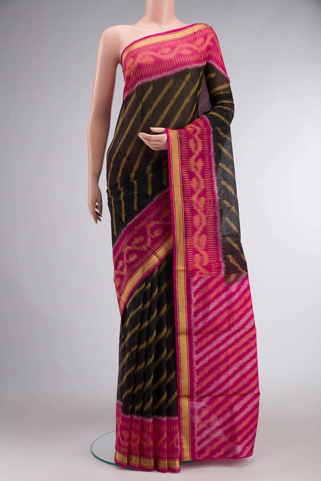 Black Silk Cotton Saree