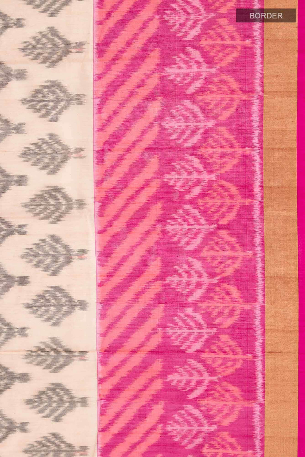 Beige Silk Cotton Saree