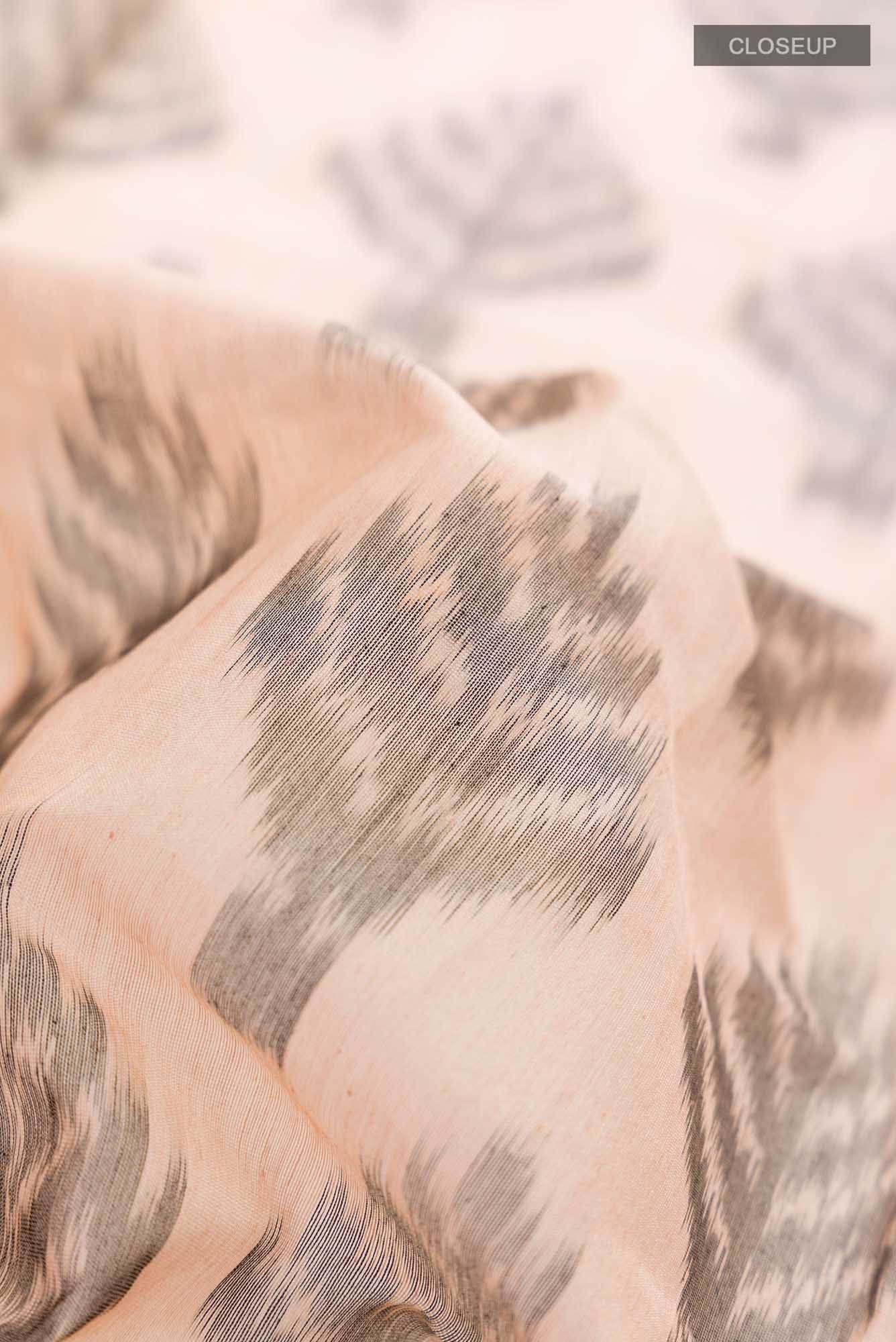 Beige Silk Cotton Saree