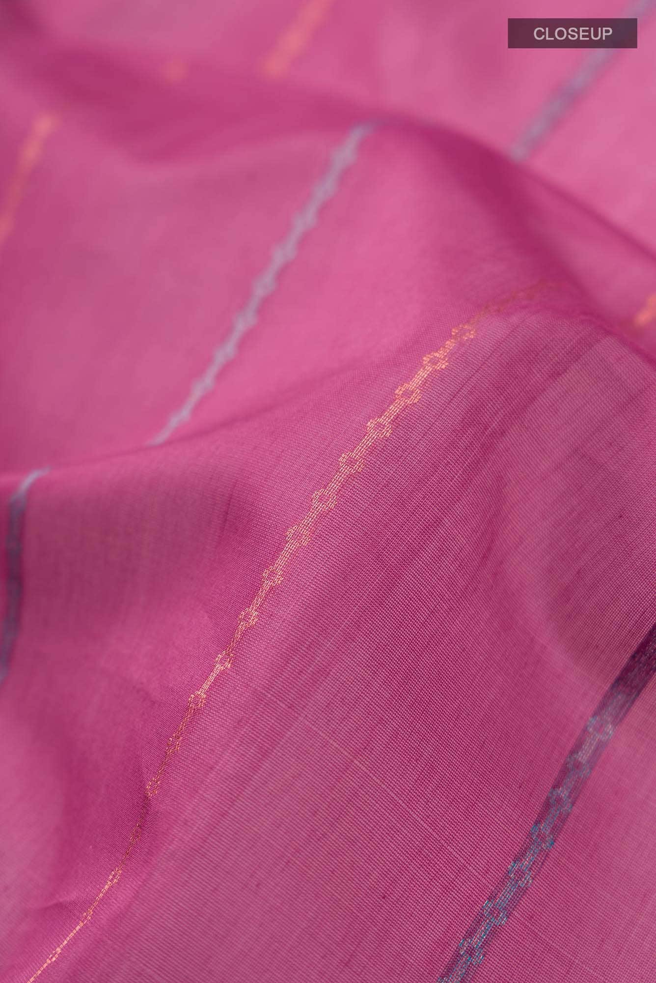 Pink Silk Cotton Saree