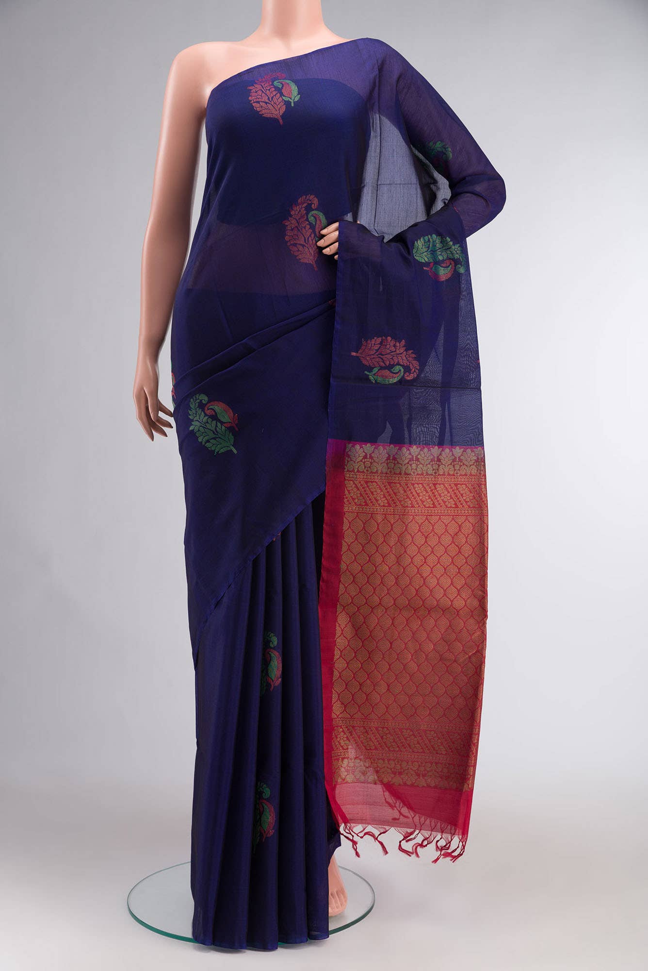 Blue Silk Cotton Saree