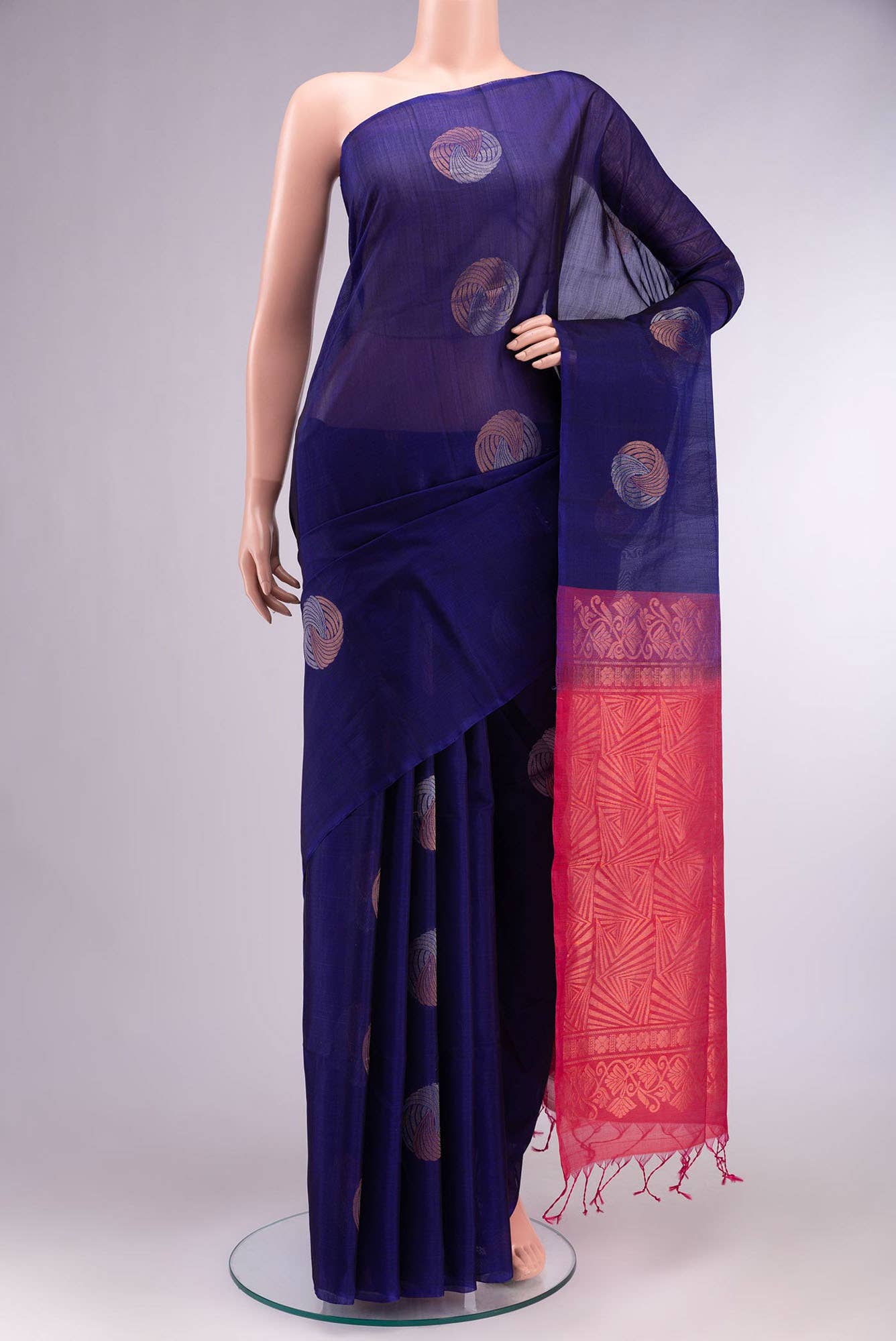 Blue Silk Cotton Saree