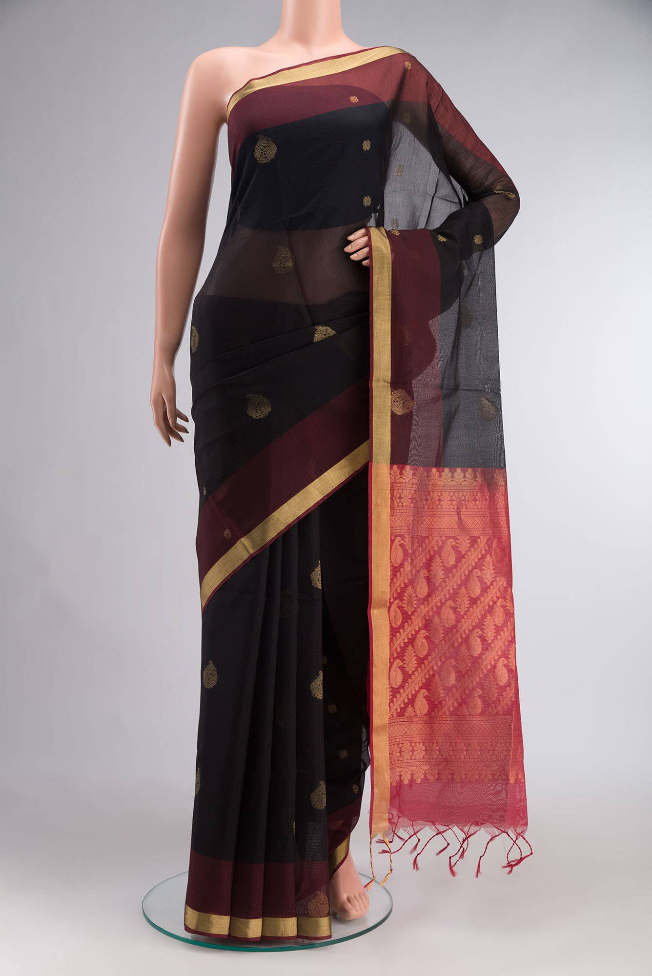 Black Silk Cotton Saree