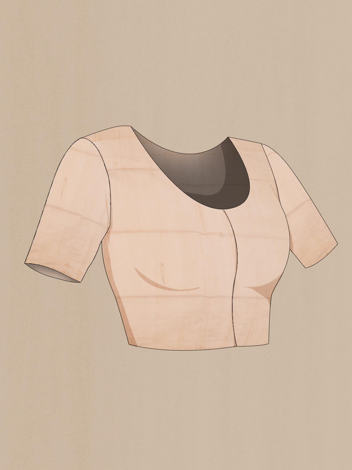 Beige Silk Cotton Saree