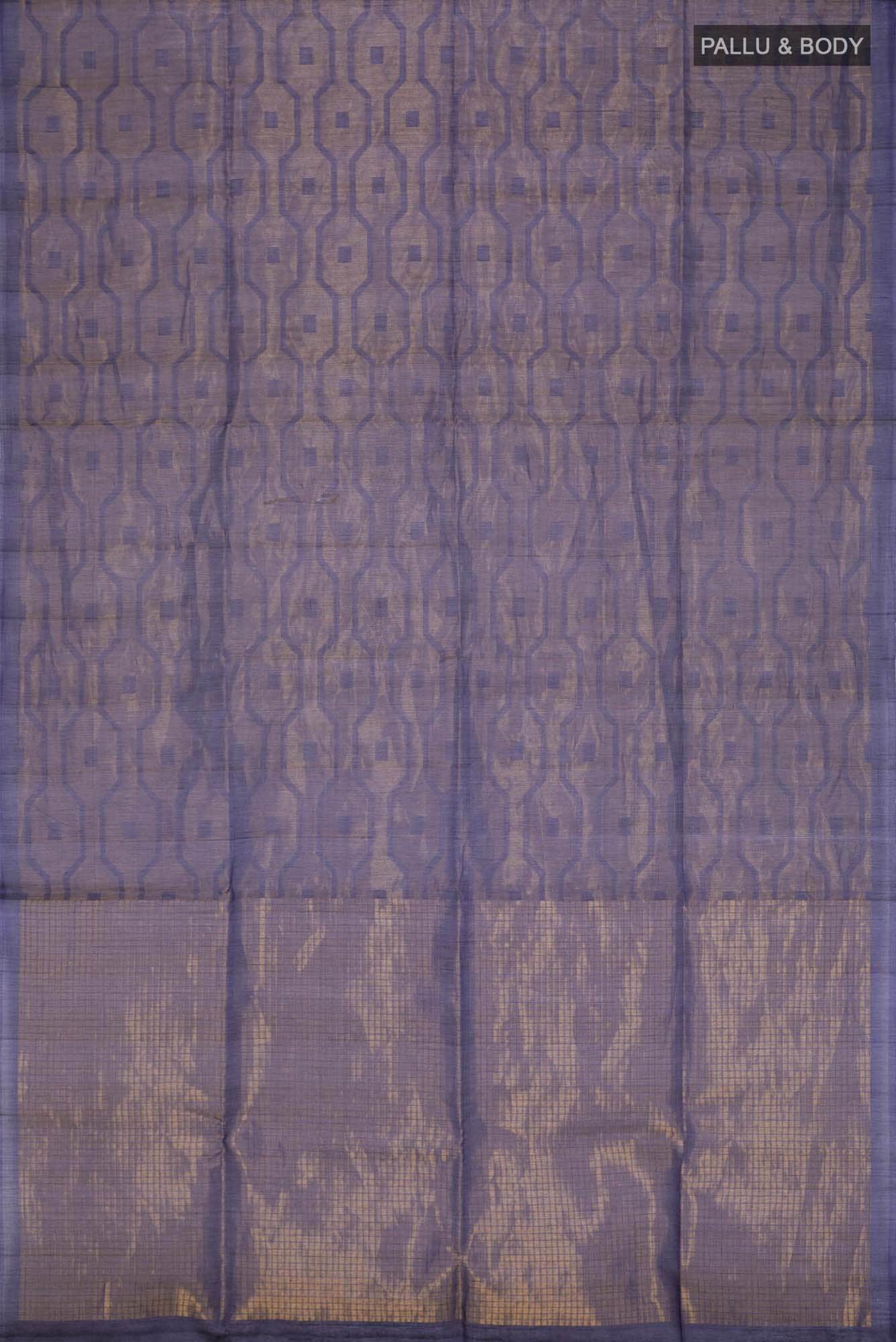 Navy Blue Silk Cotton Saree