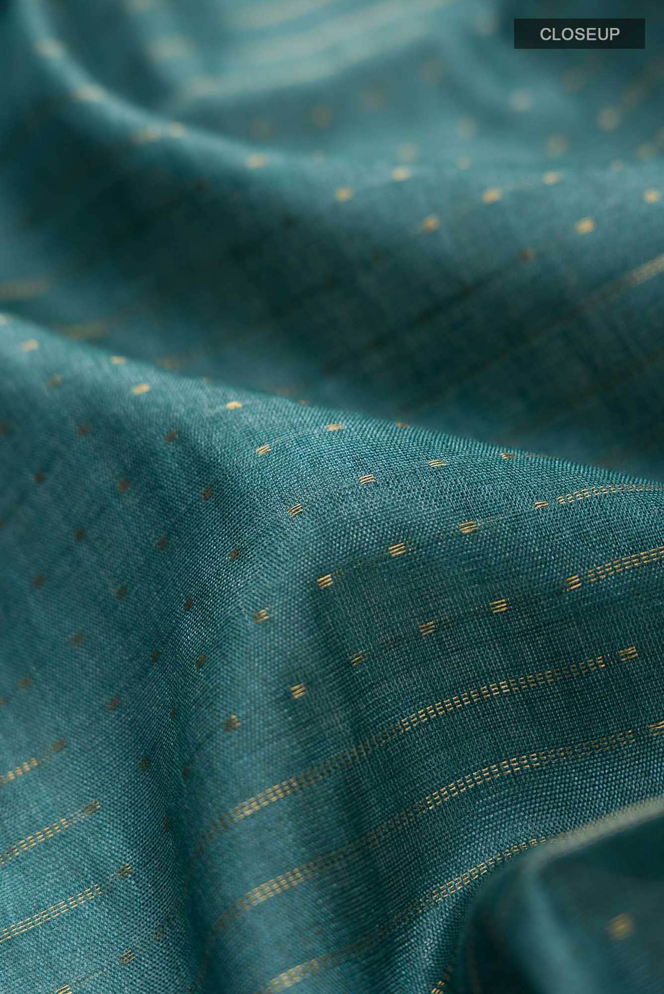 Green Banarasi Tussar Silk Saree