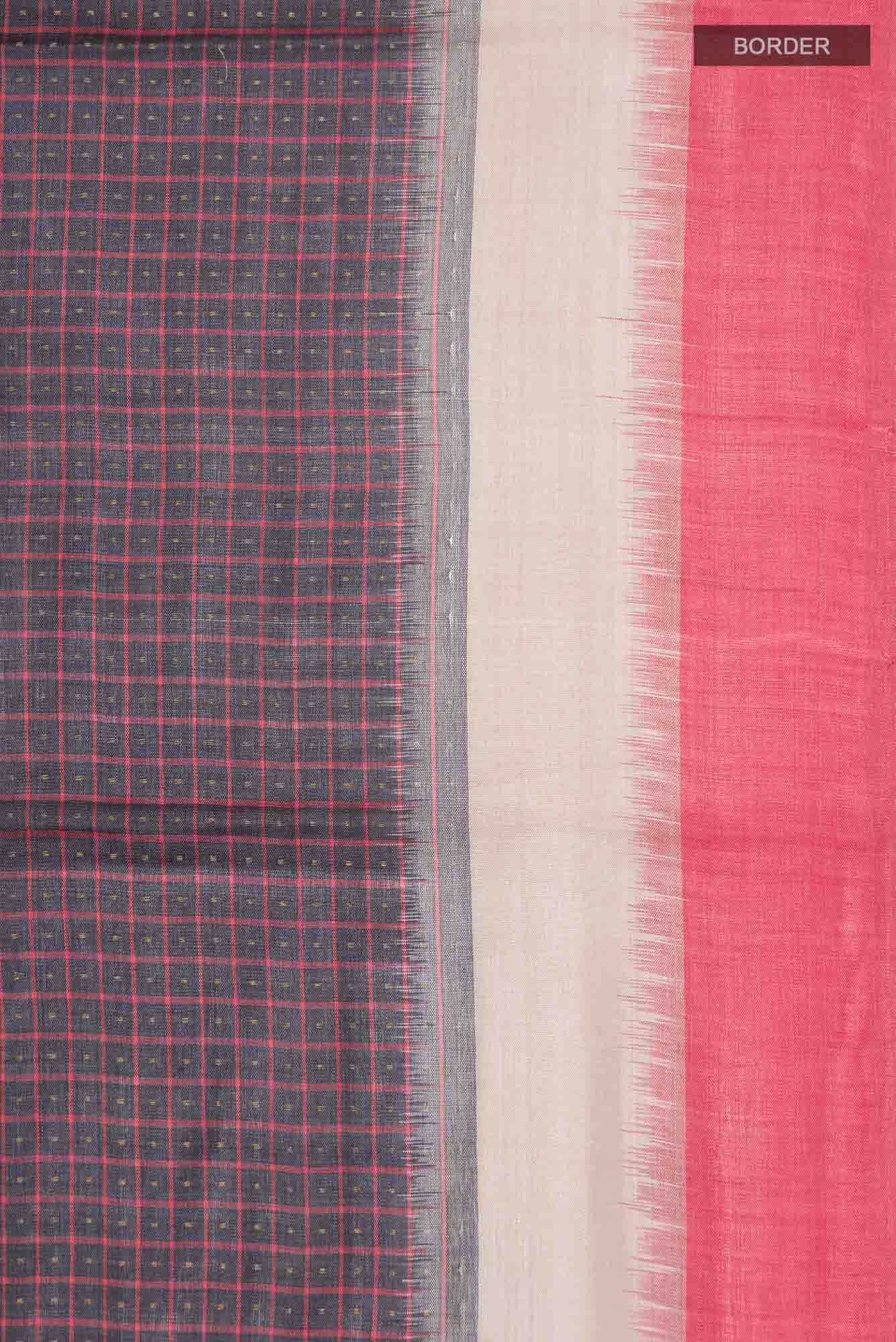 Blue Banarasi Tussar Silk Saree