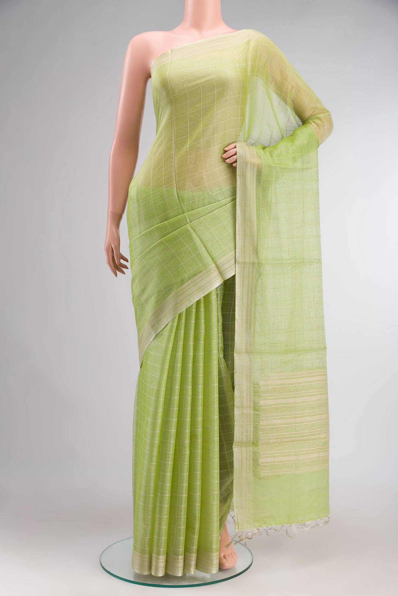 Green Dual Tone Bhagalpuri Tussar Silk Saree