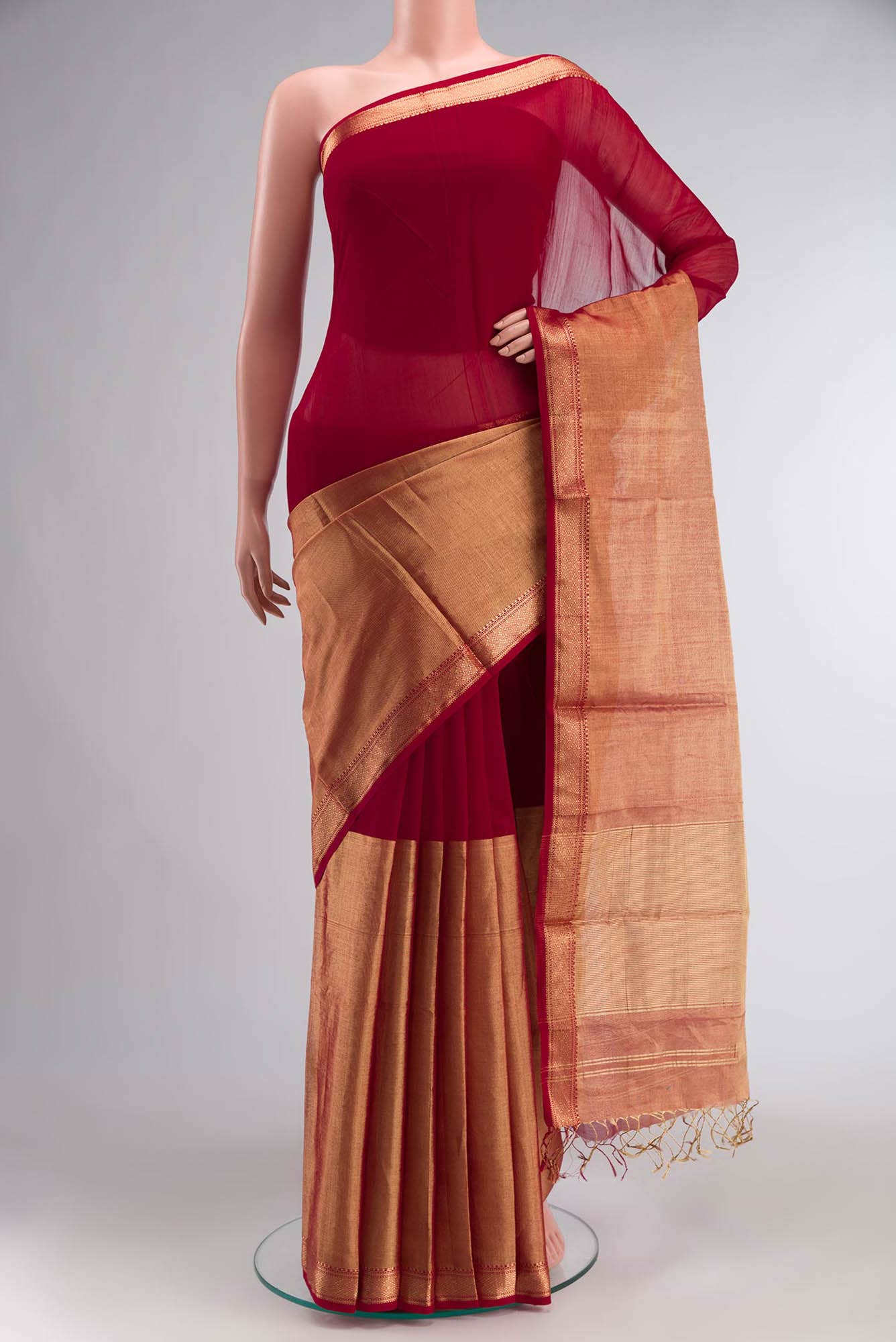 Multi Maheshwari Silk Cotton Saree